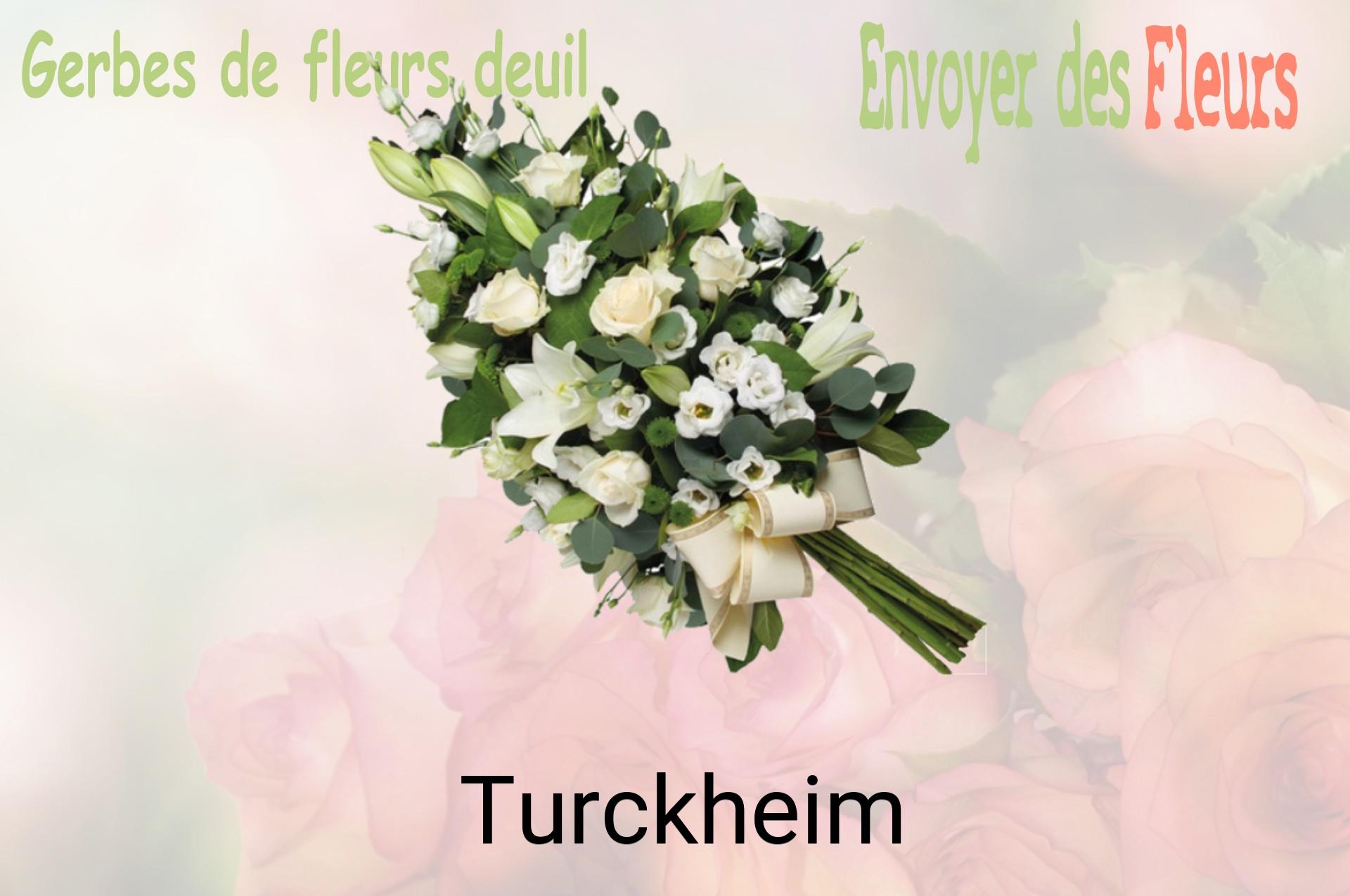 Gerbe de fleurs de deuil livrée à Turckheim